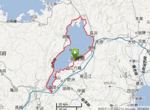 念願の自転車で琵琶湖1周