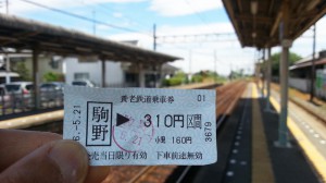 駒野駅〜養老の切符